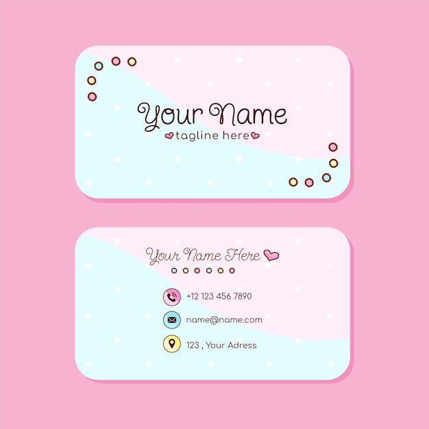 Cute business card template