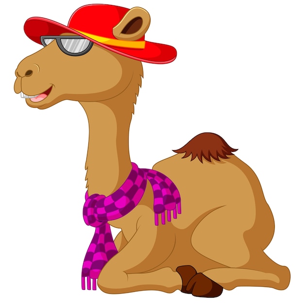 cute camel cartoon sitting