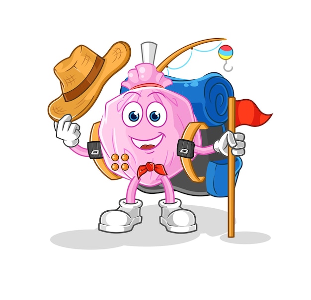 Cute candy scout vector cartoon character