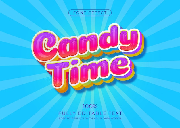 Cute Candy text effect,  font style