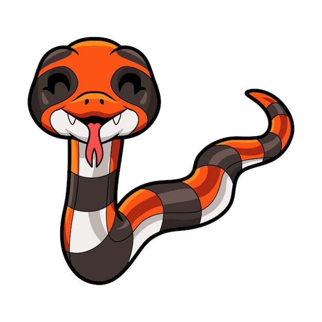 Cute cape coral snake cartoon