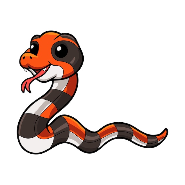 Cute cape coral snake cartoon