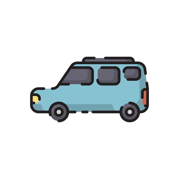 Cute Car flat style vector