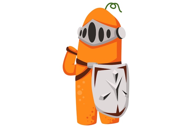 Cute Carrot Character Design Illustration