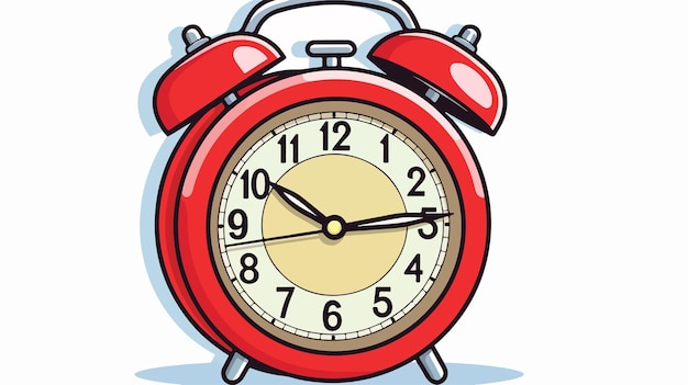 Vector cute cartoon alarm clock sticker vector illustration