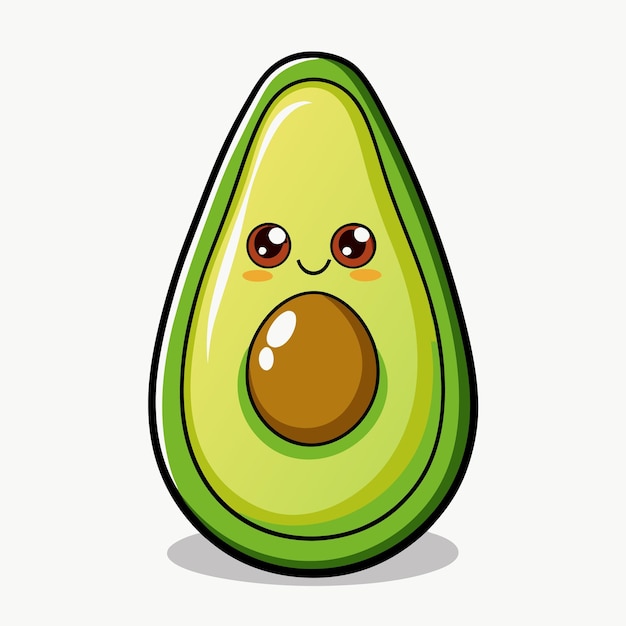 cute cartoon avocado Illustration