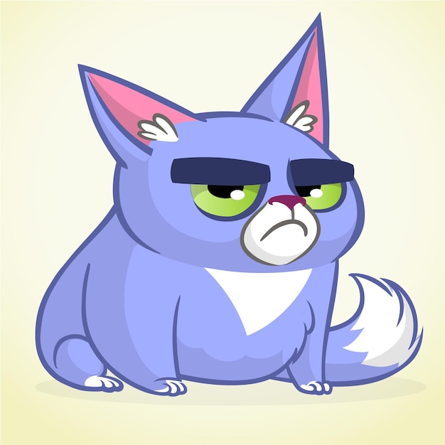 Cute cartoon cat vector illustration