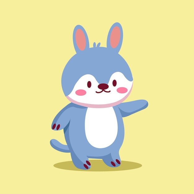 cute cartoon character rabbit collection vector IIlustration for elements