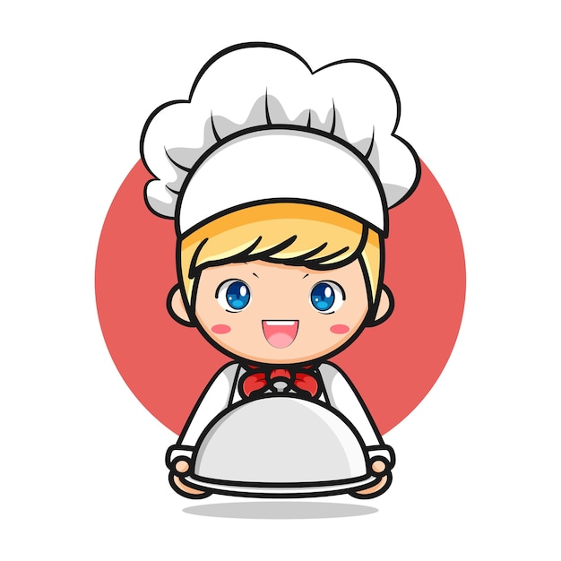 cute cartoon chef character design