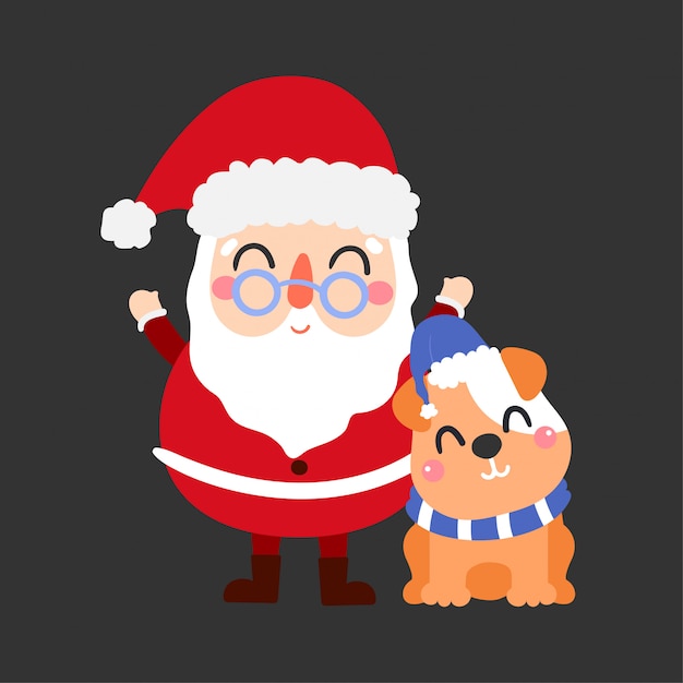 Cute Cartoon Christmas Concept.