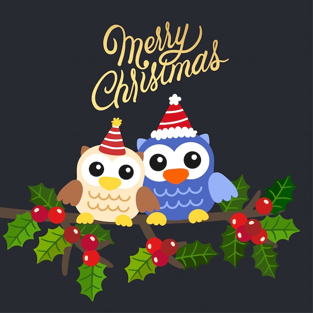 Cute Cartoon Christmas Concept.