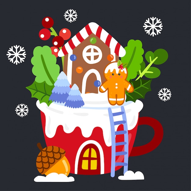 Cute Cartoon Christmas vector.