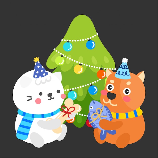 Cute Cartoon Christmas vector.