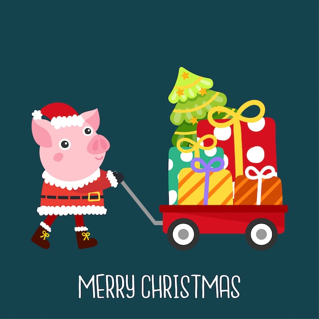 Cute Cartoon Christmas vector.