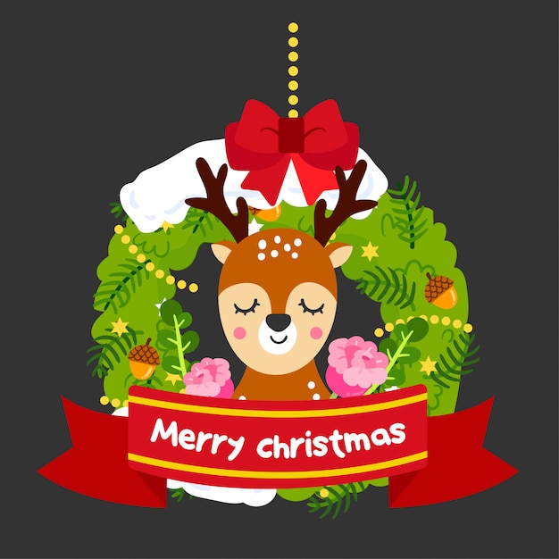 Cute Cartoon Christmas vector.