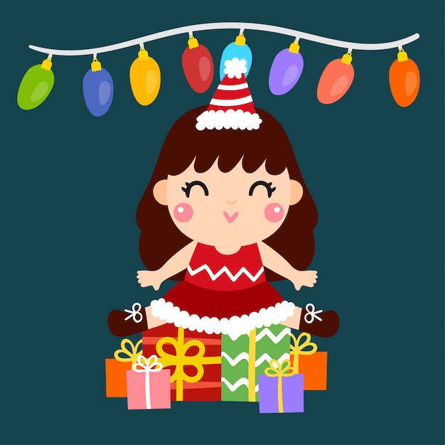 Cute Cartoon Christmas vector.