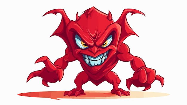 Cute Cartoon Demon Character Stock Vector Illustration