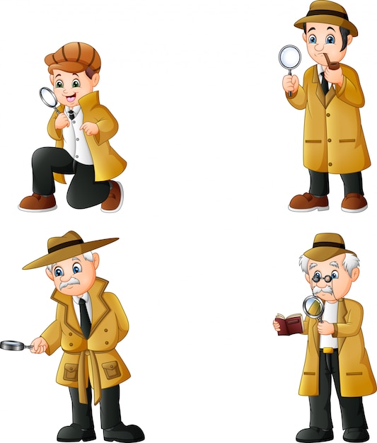 Cute Cartoon Detectives collection set