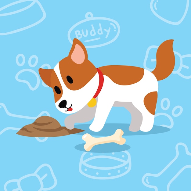 Cute cartoon dog illustration