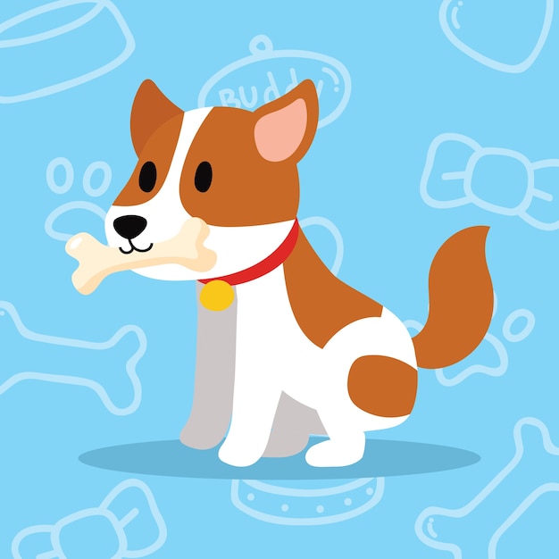 Cute cartoon dog illustration