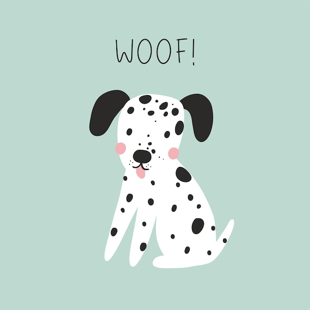 Cute cartoon dog vector illustration Love my pets