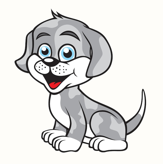 Cute cartoon dog.