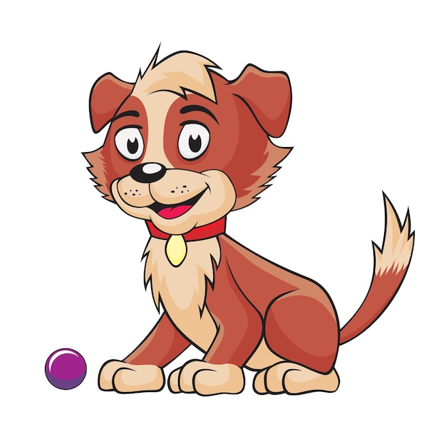 Cute cartoon dog.