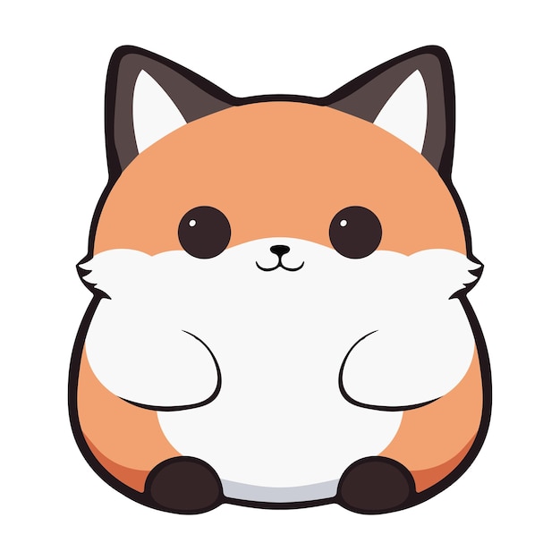 Cute cartoon fox vector illustration