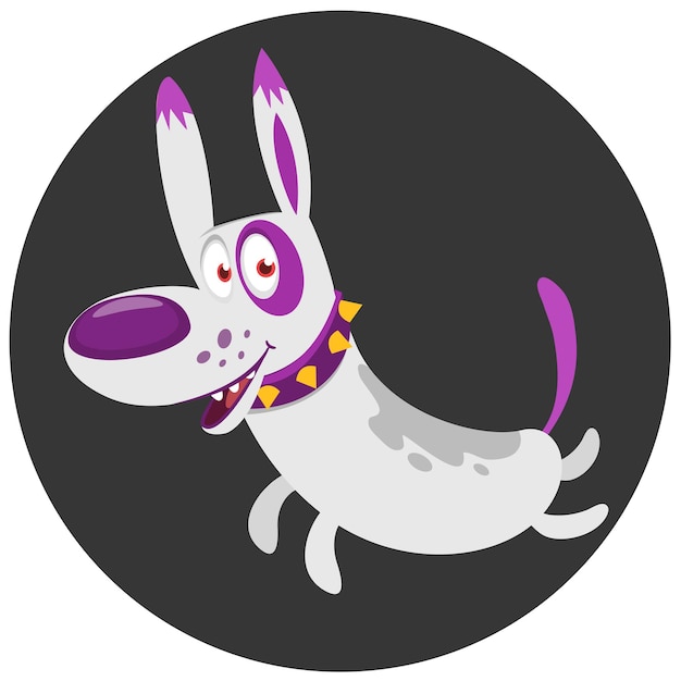 Cute cartoon funny dog Vector illustration