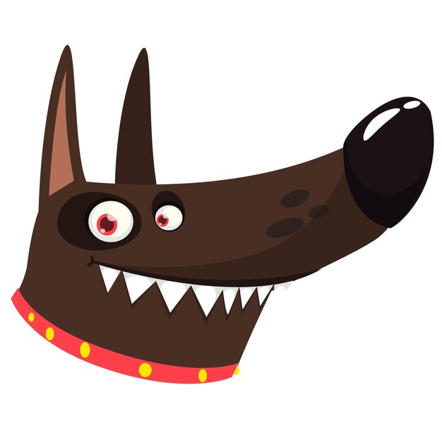 Cute cartoon funny dog Vector illustration