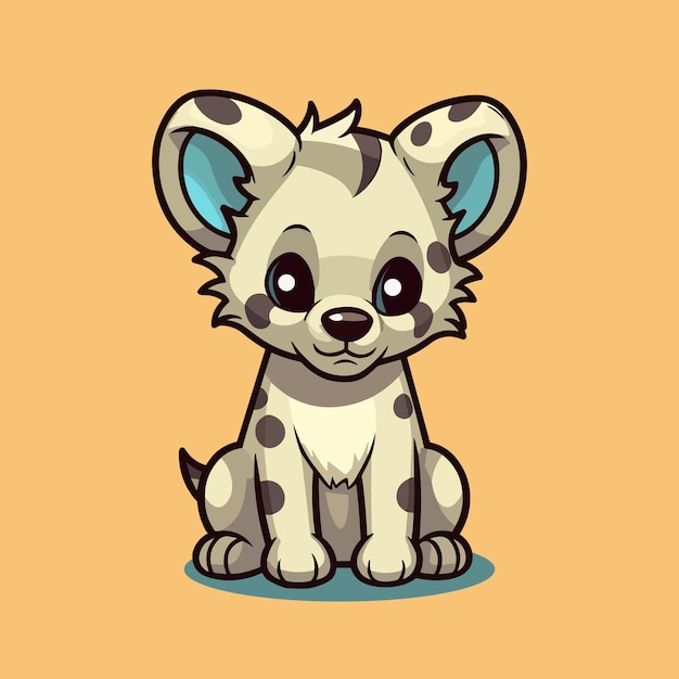 Cute Cartoon Hyena vector Wild Dog