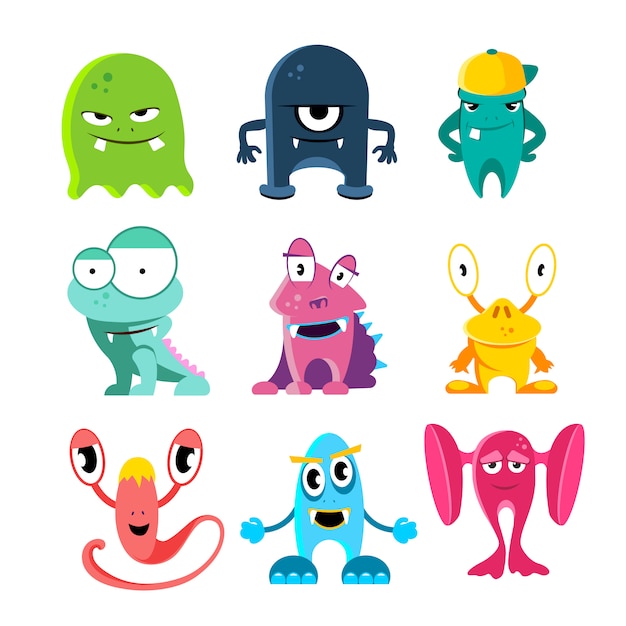 Cute cartoon monsters