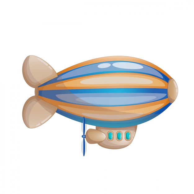 Cute cartoon multicolored striped girigible