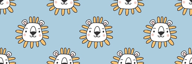 Cute cartoon nursery seamless pattern