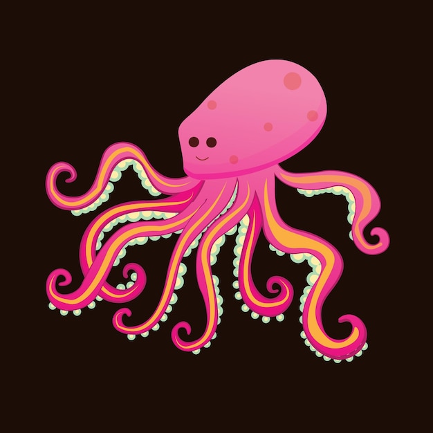 Cute cartoon octopus design