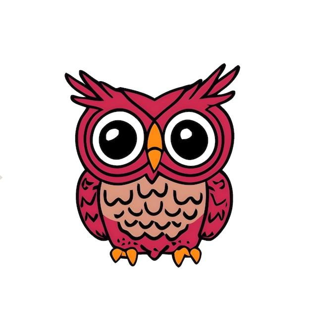 Cute Cartoon Owl Illustration