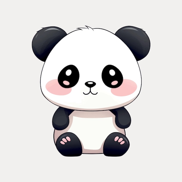 Cute cartoon panda illustration