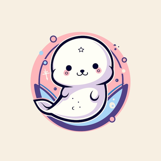 Cute cartoon seal