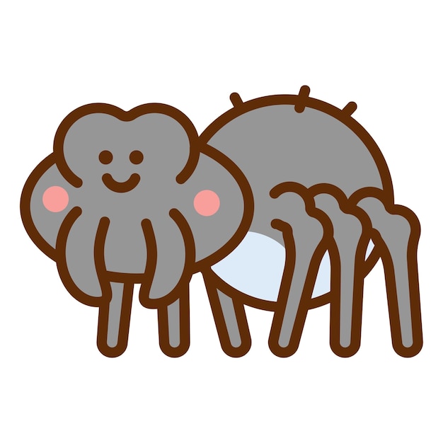 Cute cartoon spider vector characters isolated on a white background