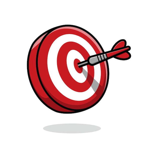 cute cartoon target board vector illustration