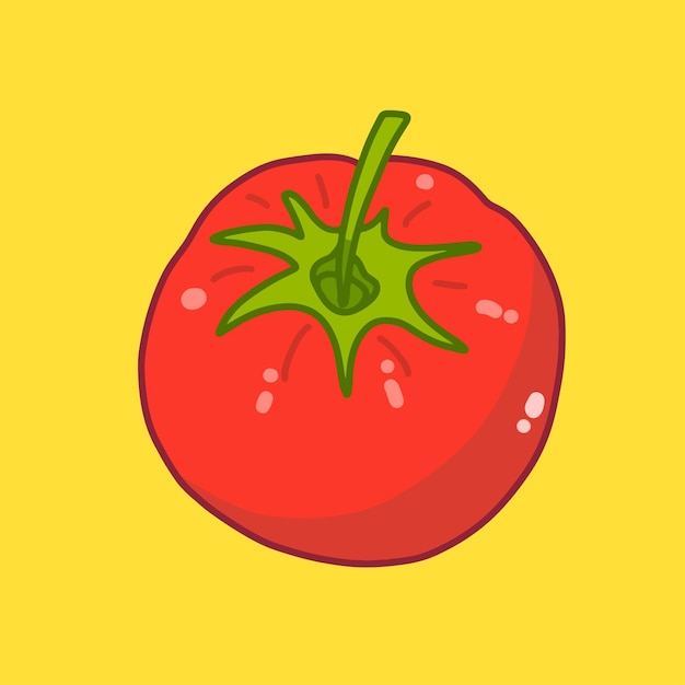 Cute cartoon tomato illustraiton