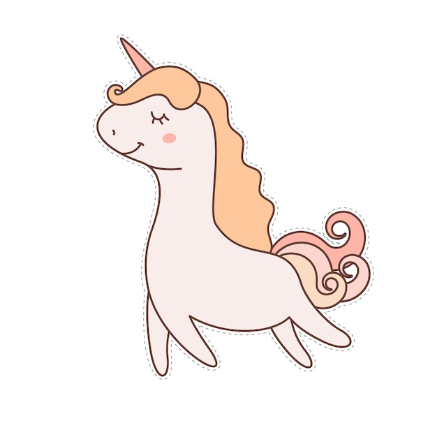 Cute cartoon unicorn