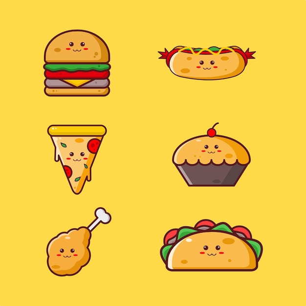 cute cartoon vector icon illustration perfect for sticker card etc