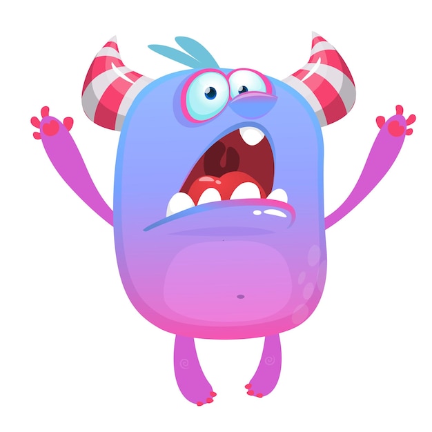 Vector cute cartoon yeti monster holding empty placard