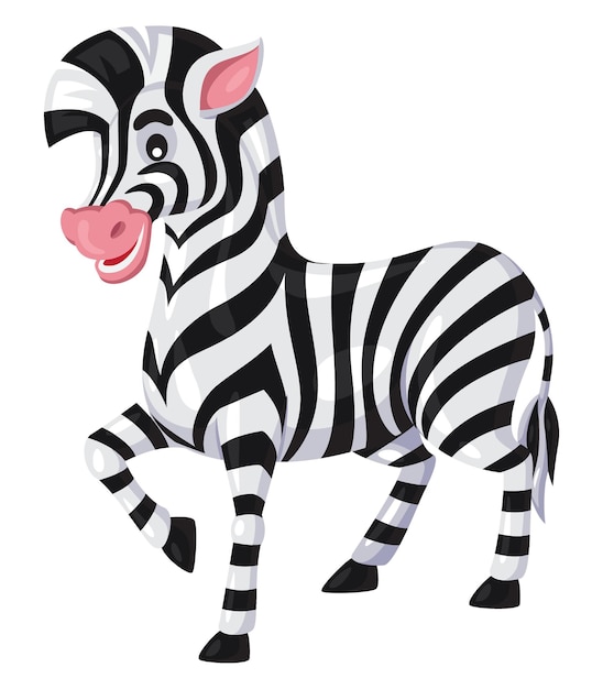  cute cartoon zebra smiling