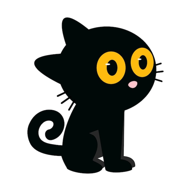 Cute Cat adorable black cartoon