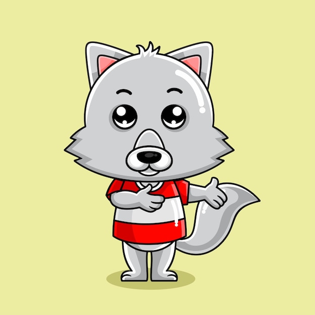 Cute cat cartoon illustration