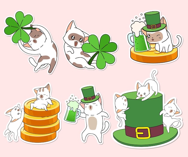 cute cat cartoon sticker collection