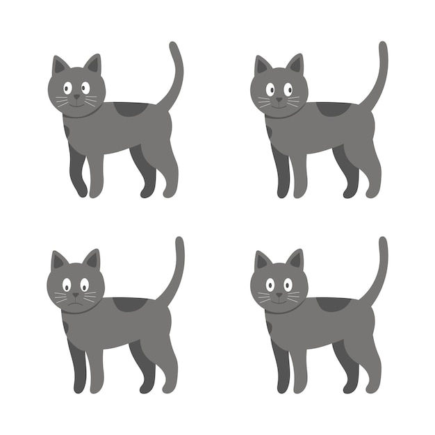 Cute cat cartoon vector illustration