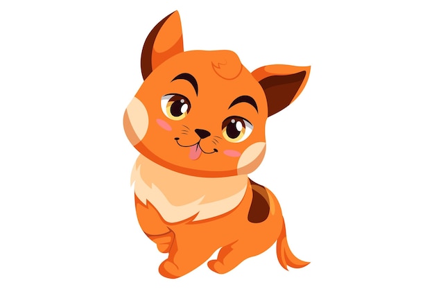 Cute Cat Character Design Illustration